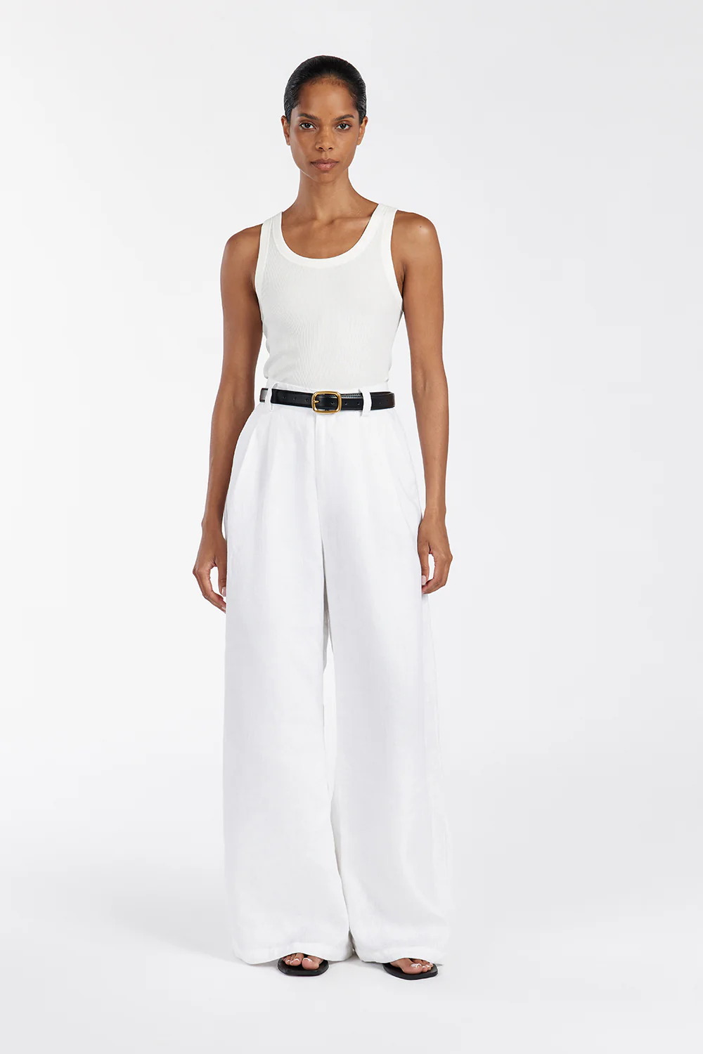 LEE OFF WHITE KNIT TANK - Yukikoi