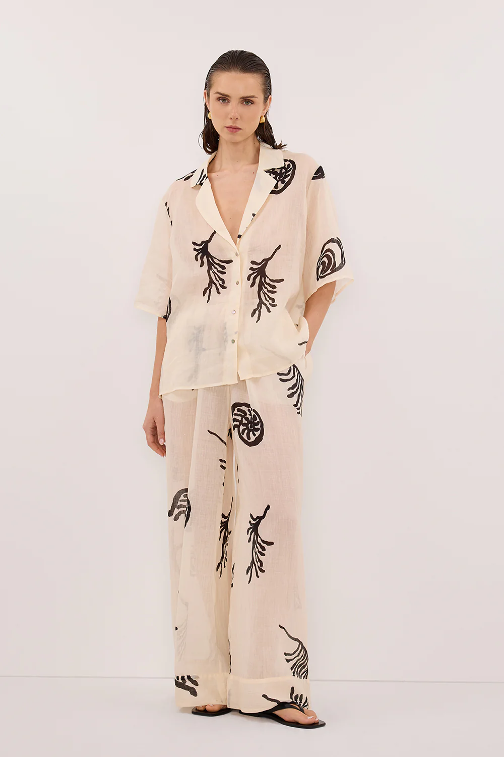 POSITANO SANDSTONE RAMIE PANT - Yukikoi