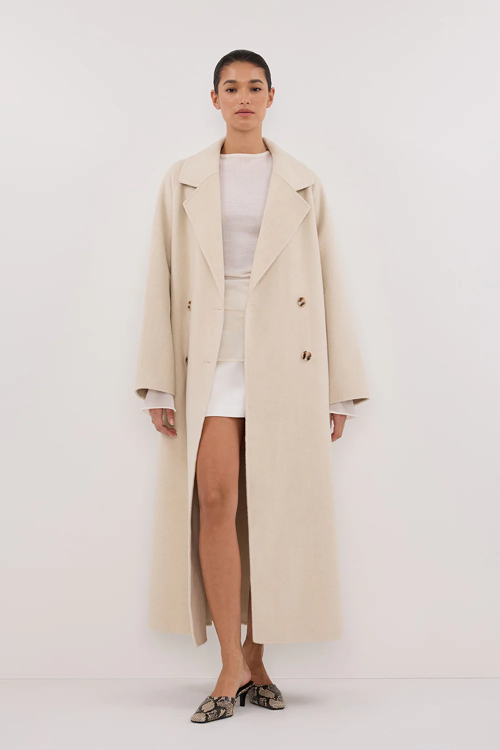 YORK BONE OVERSIZED WOOL COAT - Yukikoi