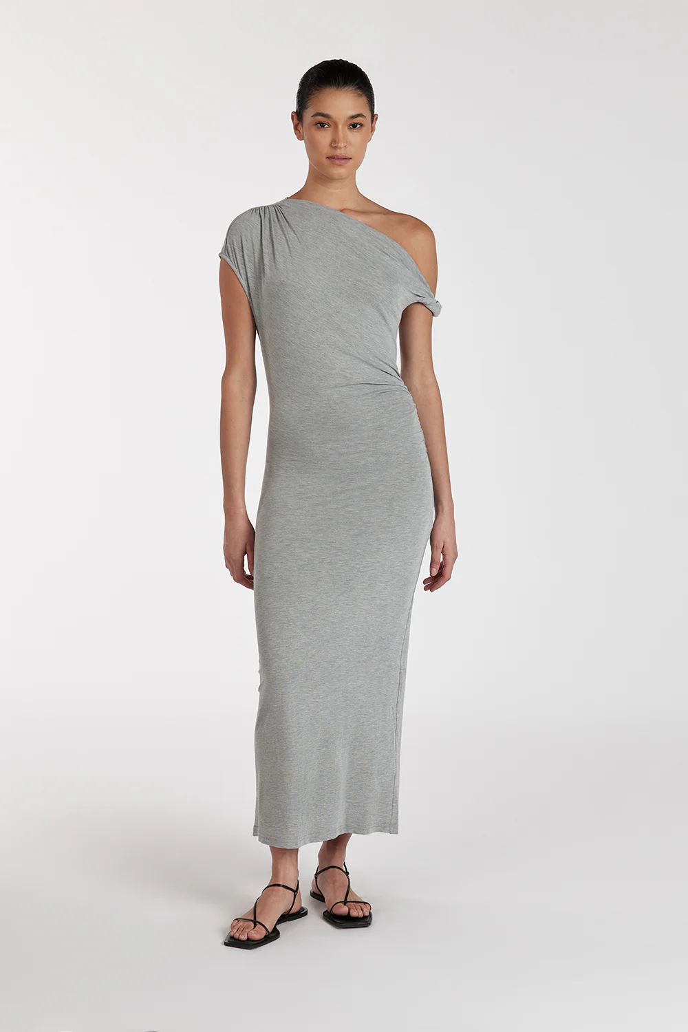 RIO SILVER MARLE DRAPED MAXI DRESS - Yukikoi
