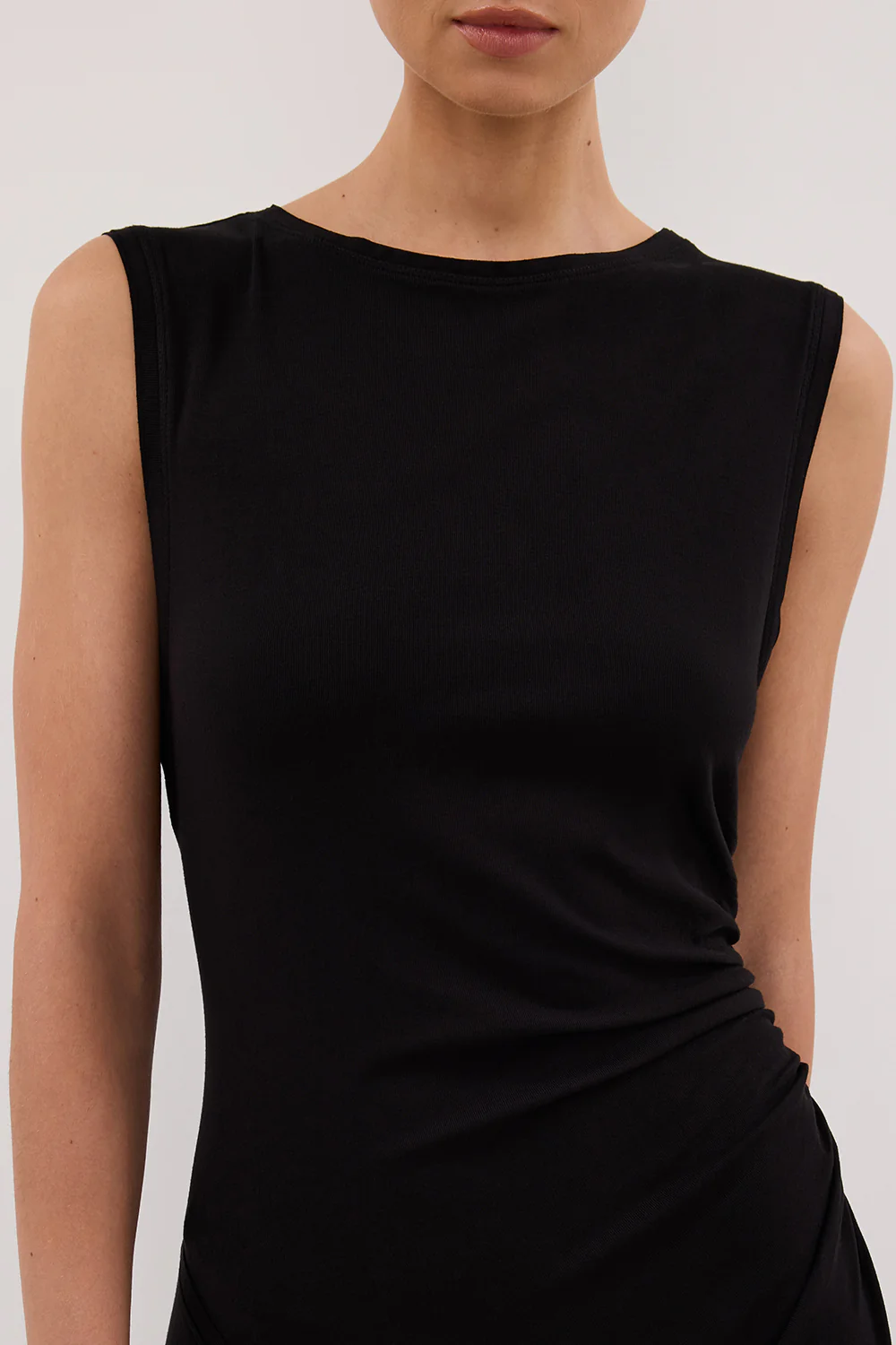 HADLEY BLACK SLEEVELESS KNIT MAXI DRESS - Yukikoi