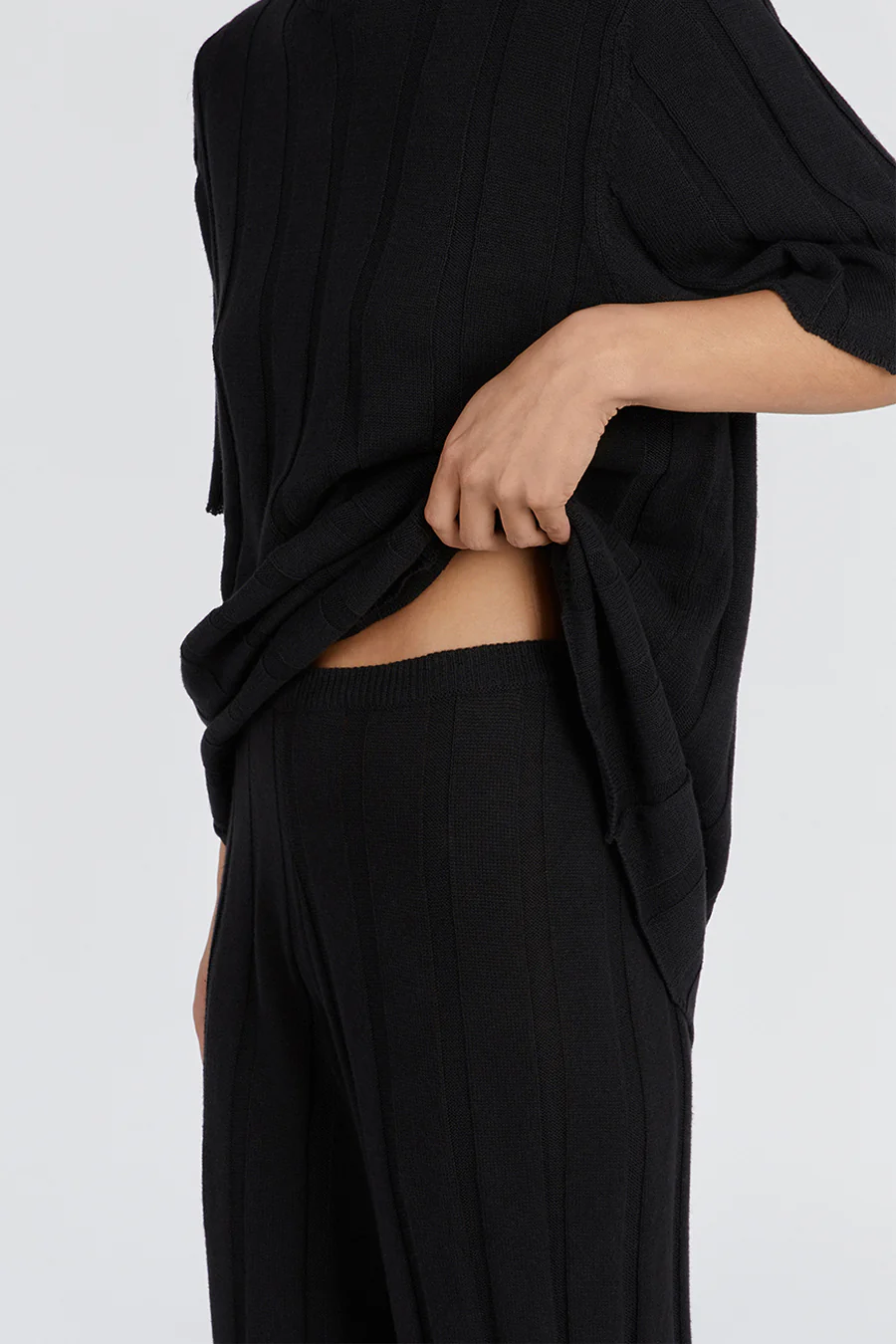 EMERY BLACK WIDE LEG PANT - Yukikoi