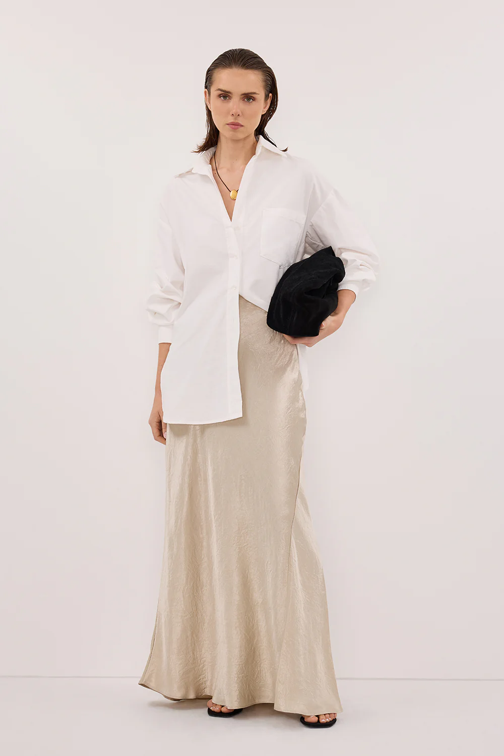 BREANNA PUMICE JACQUARD MAXI SKIRT - Yukikoi