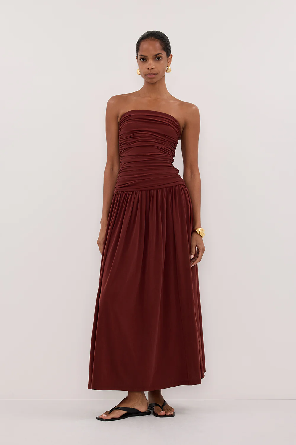 SHARI SAHARA STRAPLESS BANDEAU MIDI DRESS - Yukikoi