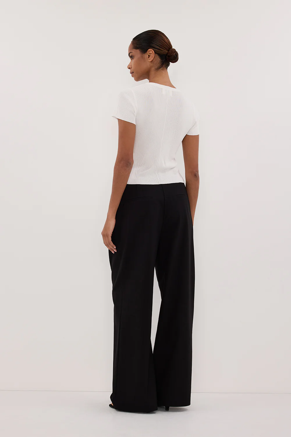 CLO WHITE RIBBED BABY TEE - Yukikoi