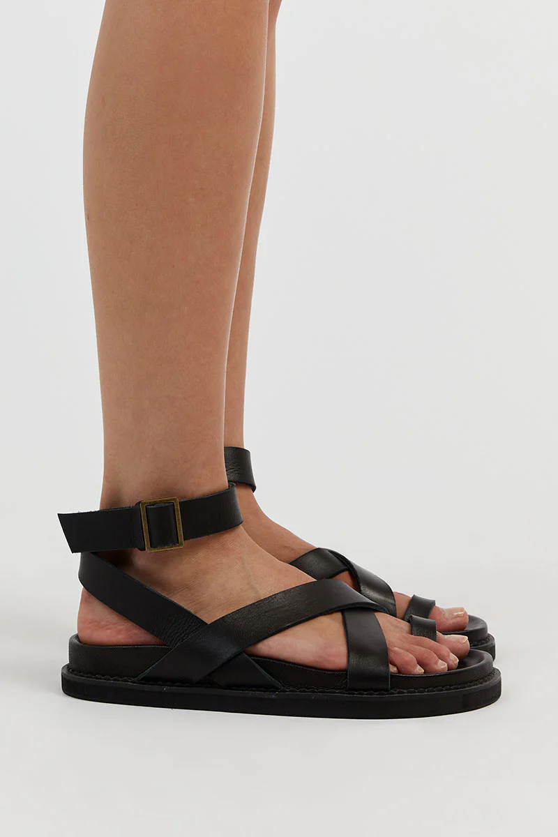 THE BALI TAILOR LENI BLACK SANDAL - Yukikoi