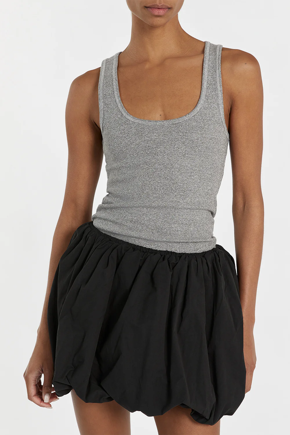 STEVIE BLACK BUBBLE MINI SKIRT - Yukikoi