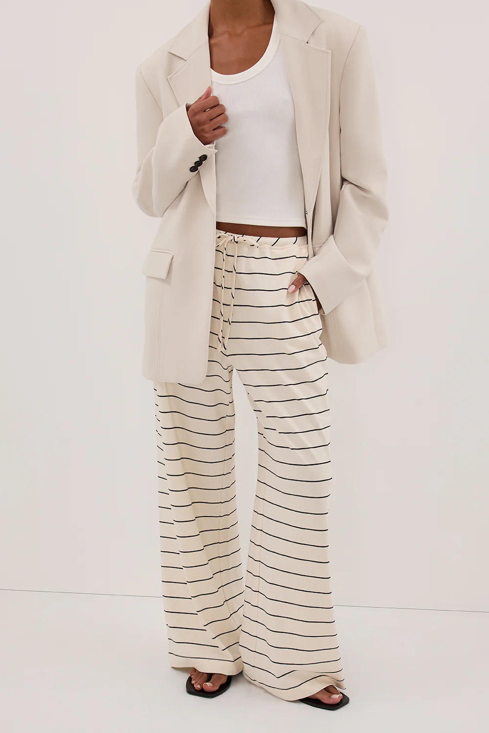 ESME OFF WHITE STRIPE PANT - Yukikoi