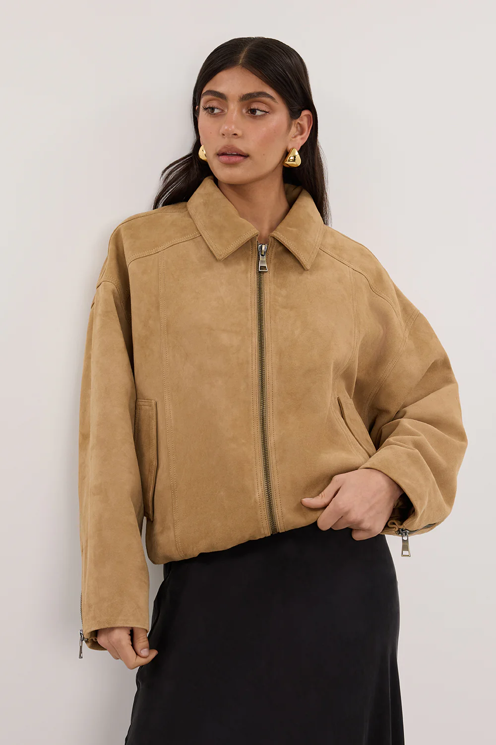DENVER PAMPAS SUEDE LEATHER BOMBER JACKET - Yukikoi