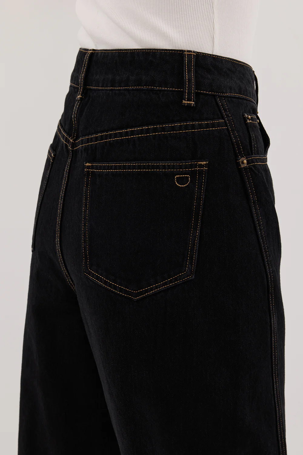 CARSON JET BLACK TALL WIDE LEG JEAN - Yukikoi