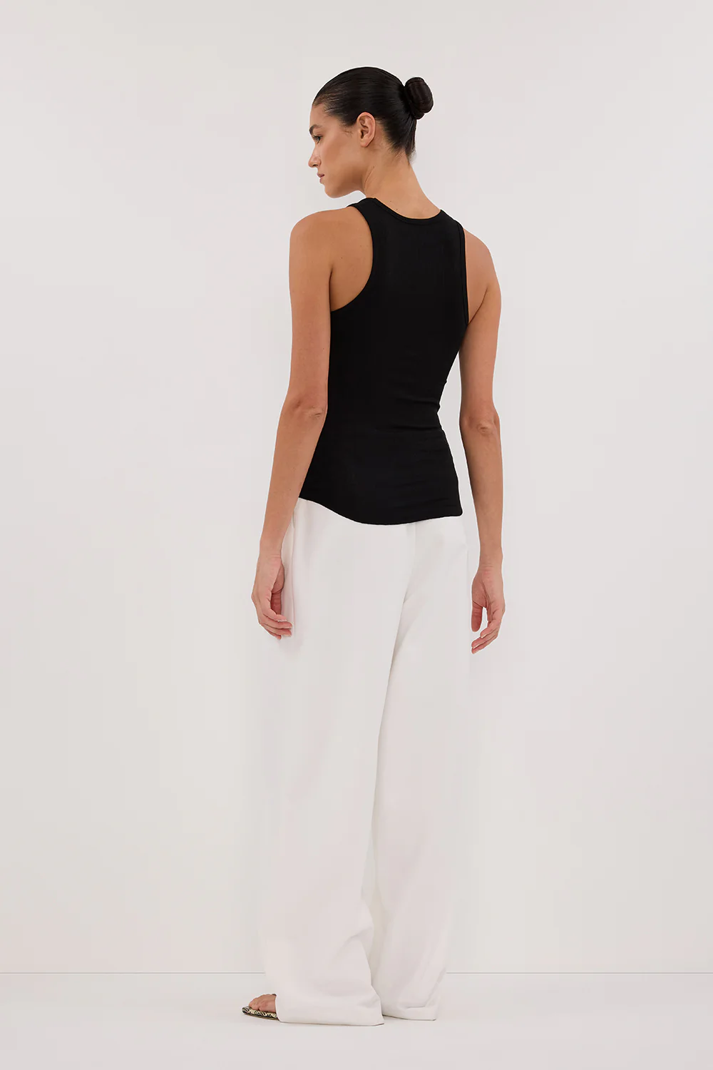 NINA BLACK RACER KNIT TANK - Yukikoi