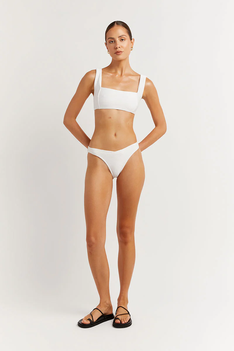 LOLA WHITE V WAIST BRIEF - Yukikoi