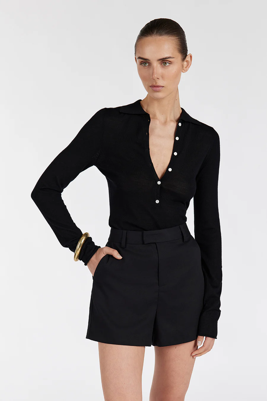 BIANCO BLACK SHORT - Yukikoi