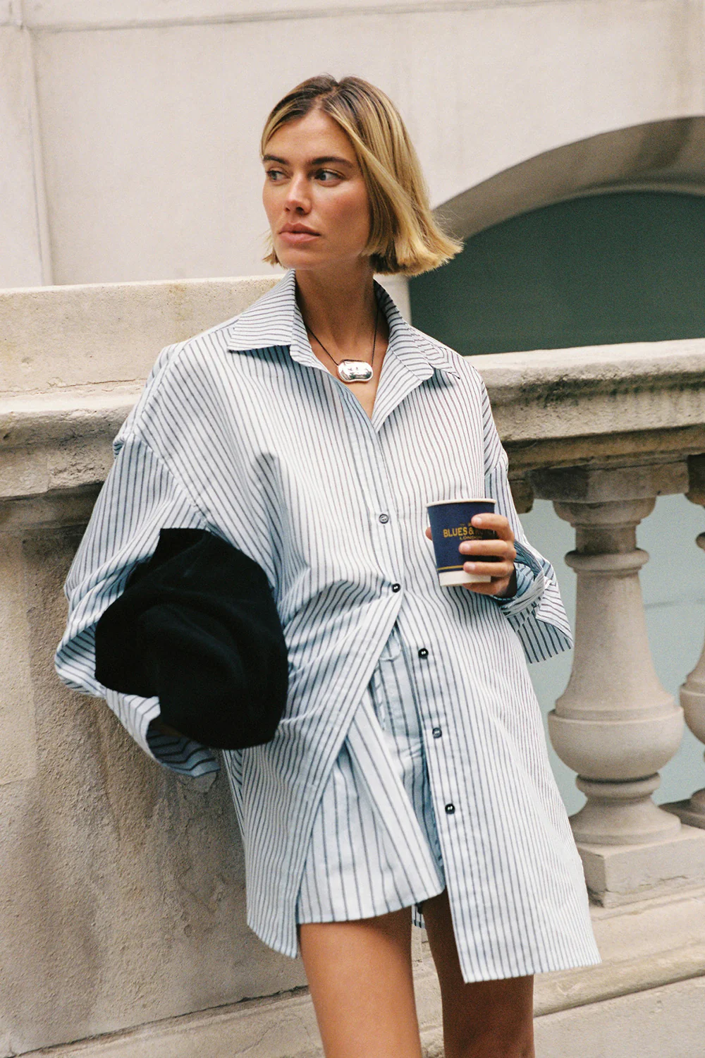 SABLE ICE BLUE SILK BLEND SHORT - Yukikoi