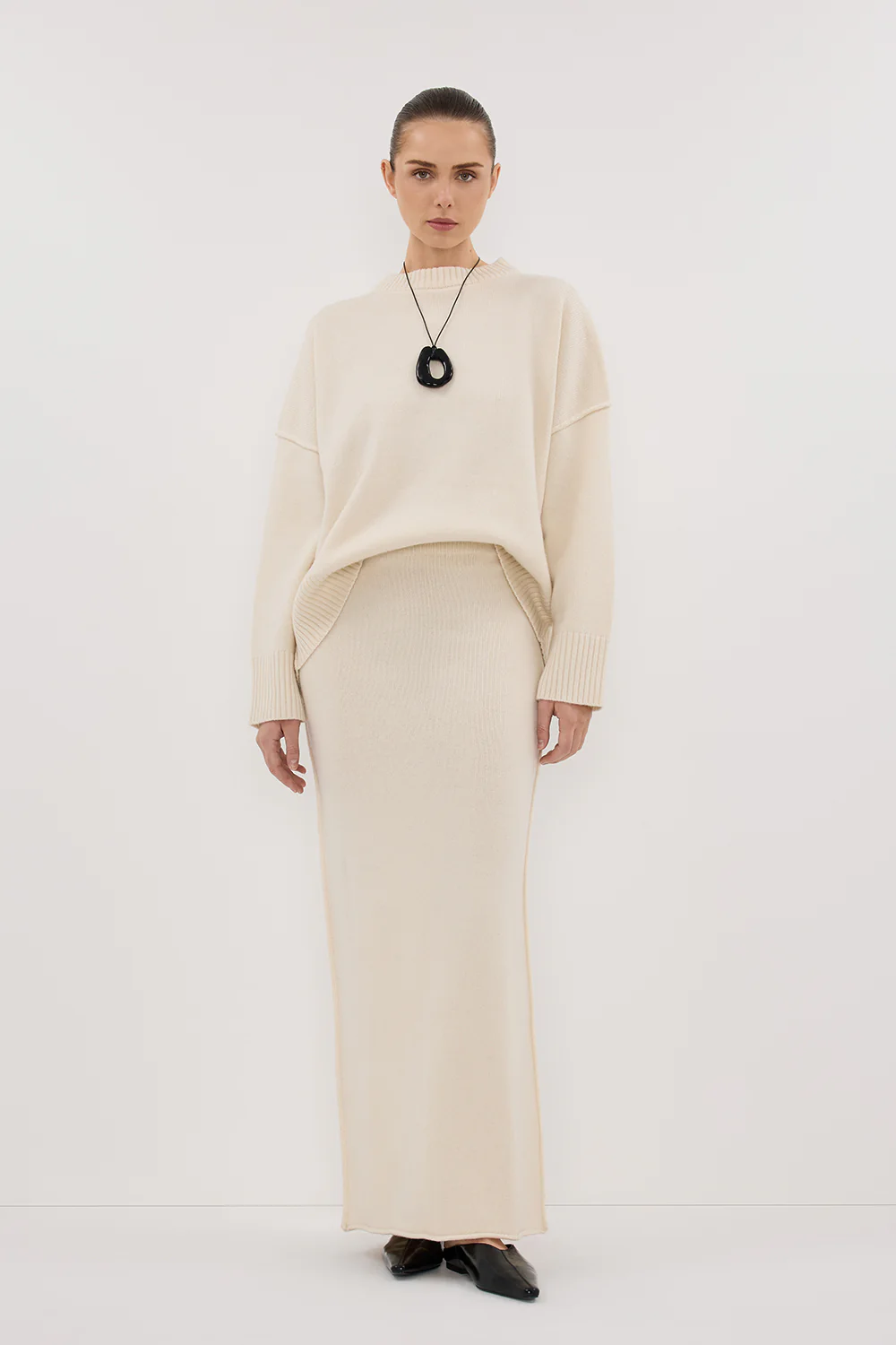 PAIGE CREAM WOOL KNIT JUMPER - Yukikoi