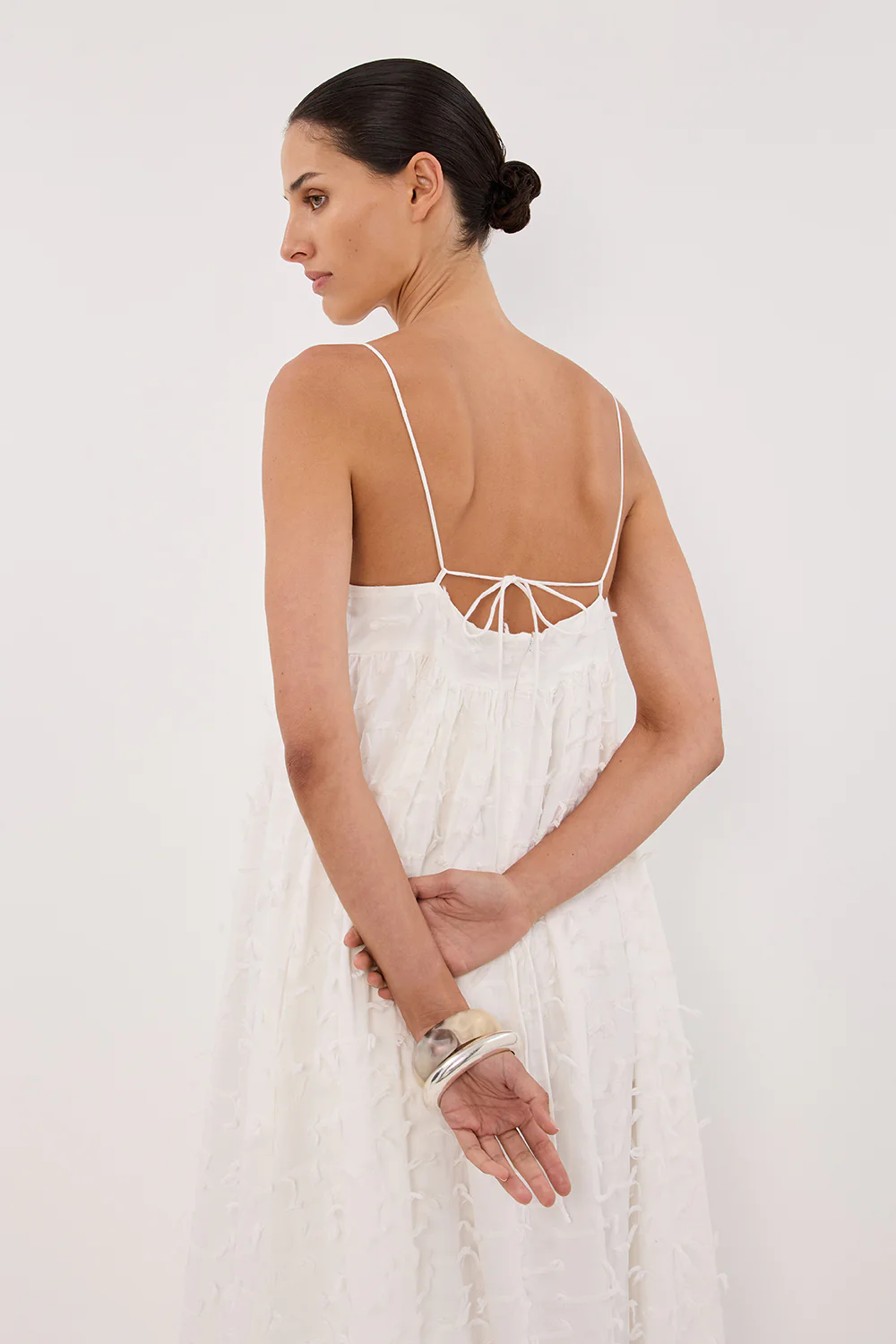 PALOMA WHITE BABYDOLL MIDI DRESS - Yukikoi