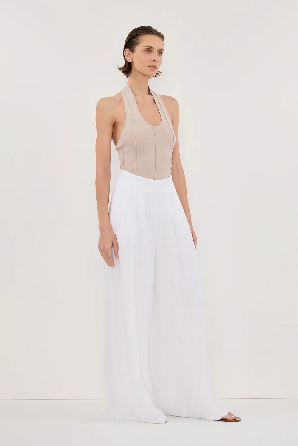 CODY WHITE WIDE LINEN PANT - Yukikoi