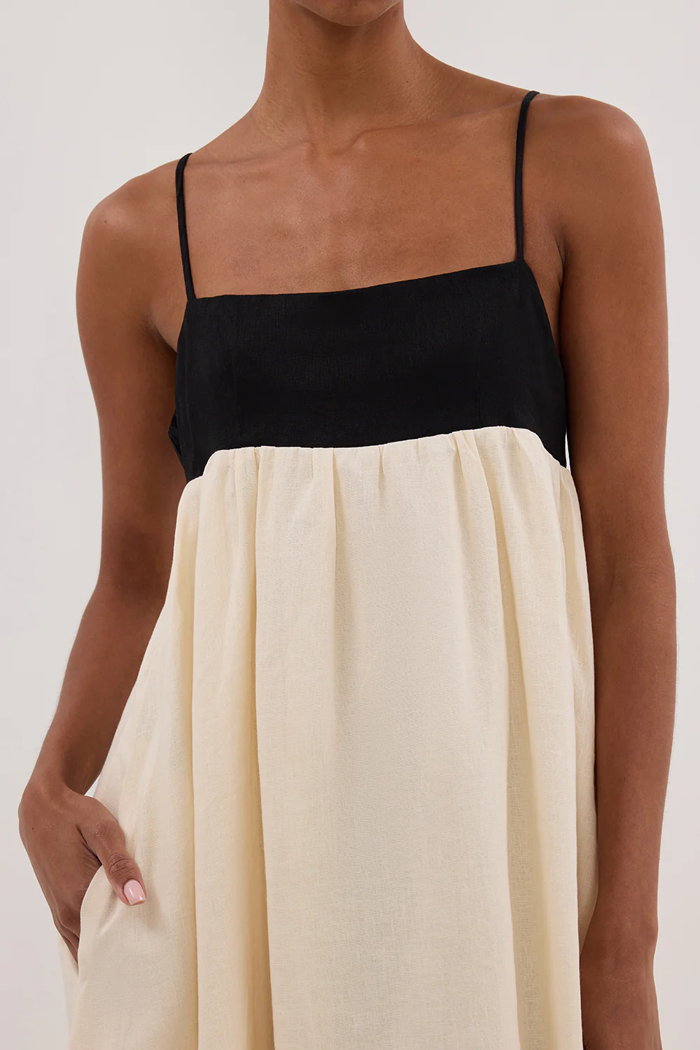 ELENA BUTTERMILK LINEN MAXI DRESS - Yukikoi