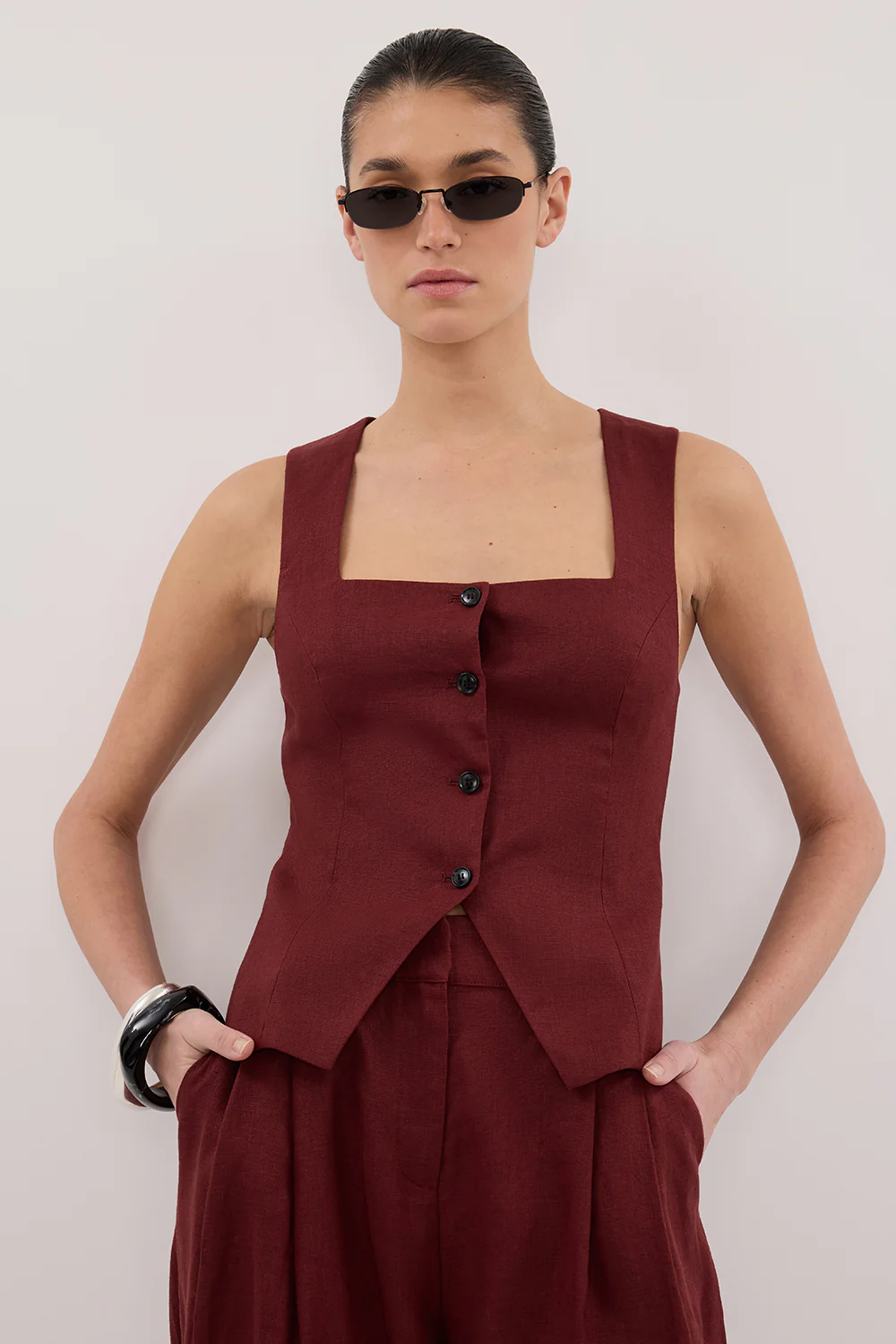 FRAN SAHARA LINEN VEST - Yukikoi