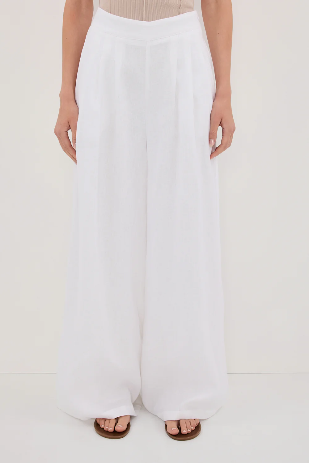 CODY WHITE WIDE LINEN PANT - Yukikoi