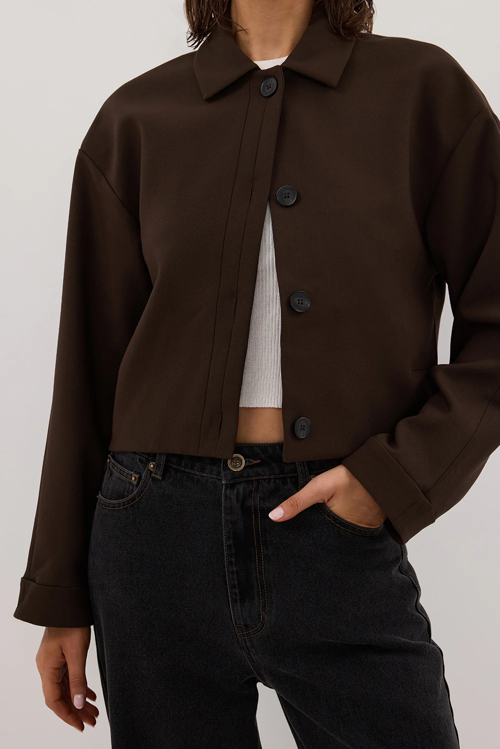 LEX DARK CLOVER CROPPED JACKET - Yukikoi
