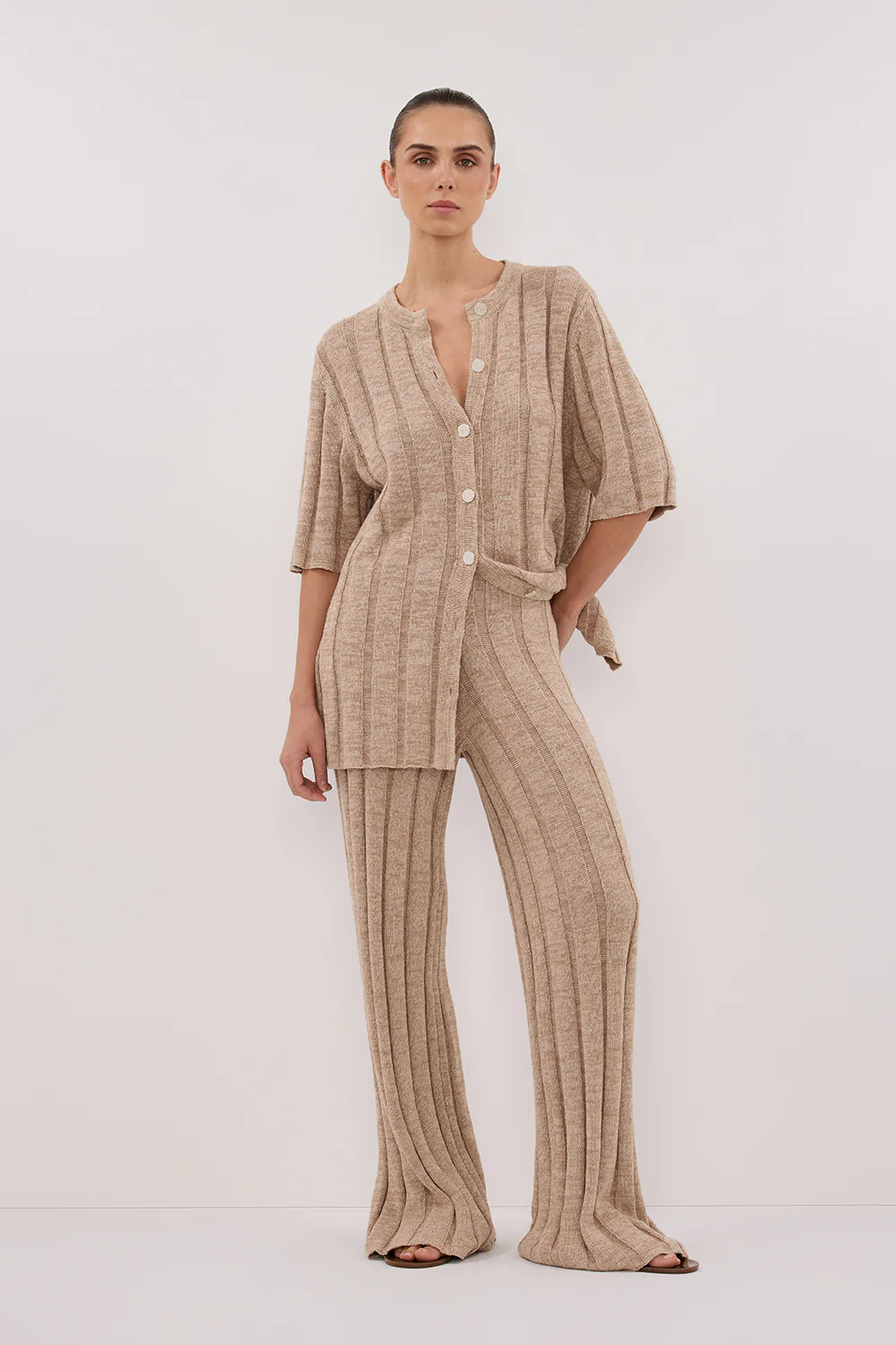 JAZZ NATURAL WIDE LEG KNIT PANT - Yukikoi