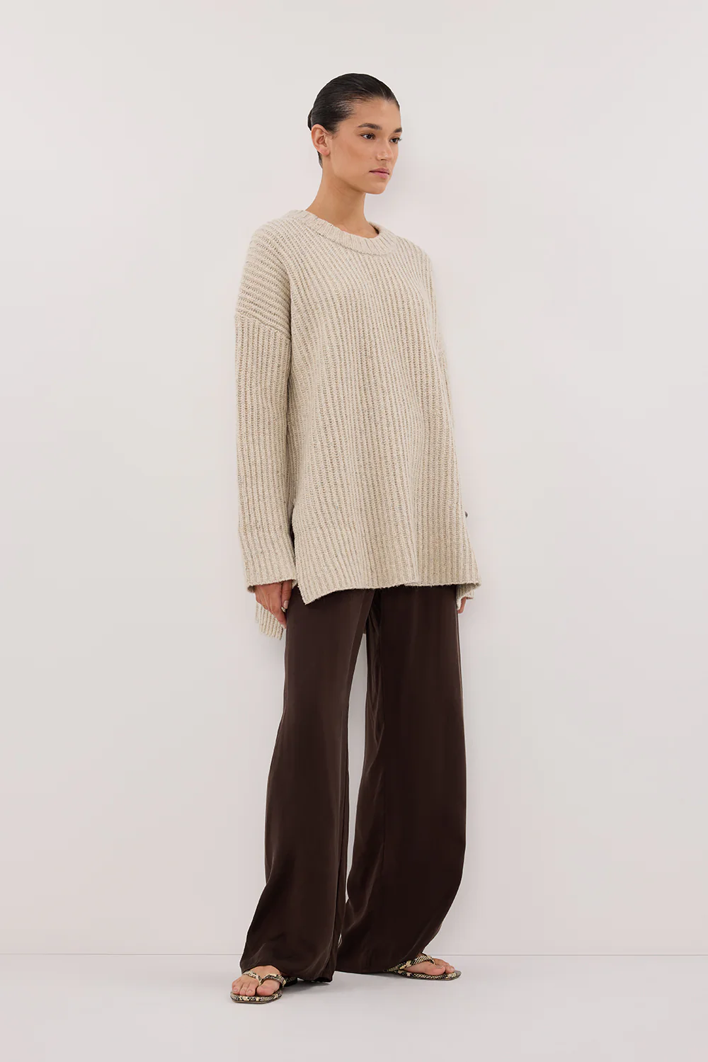 INDIA CREAM MARLE KNIT JUMPER - Yukikoi