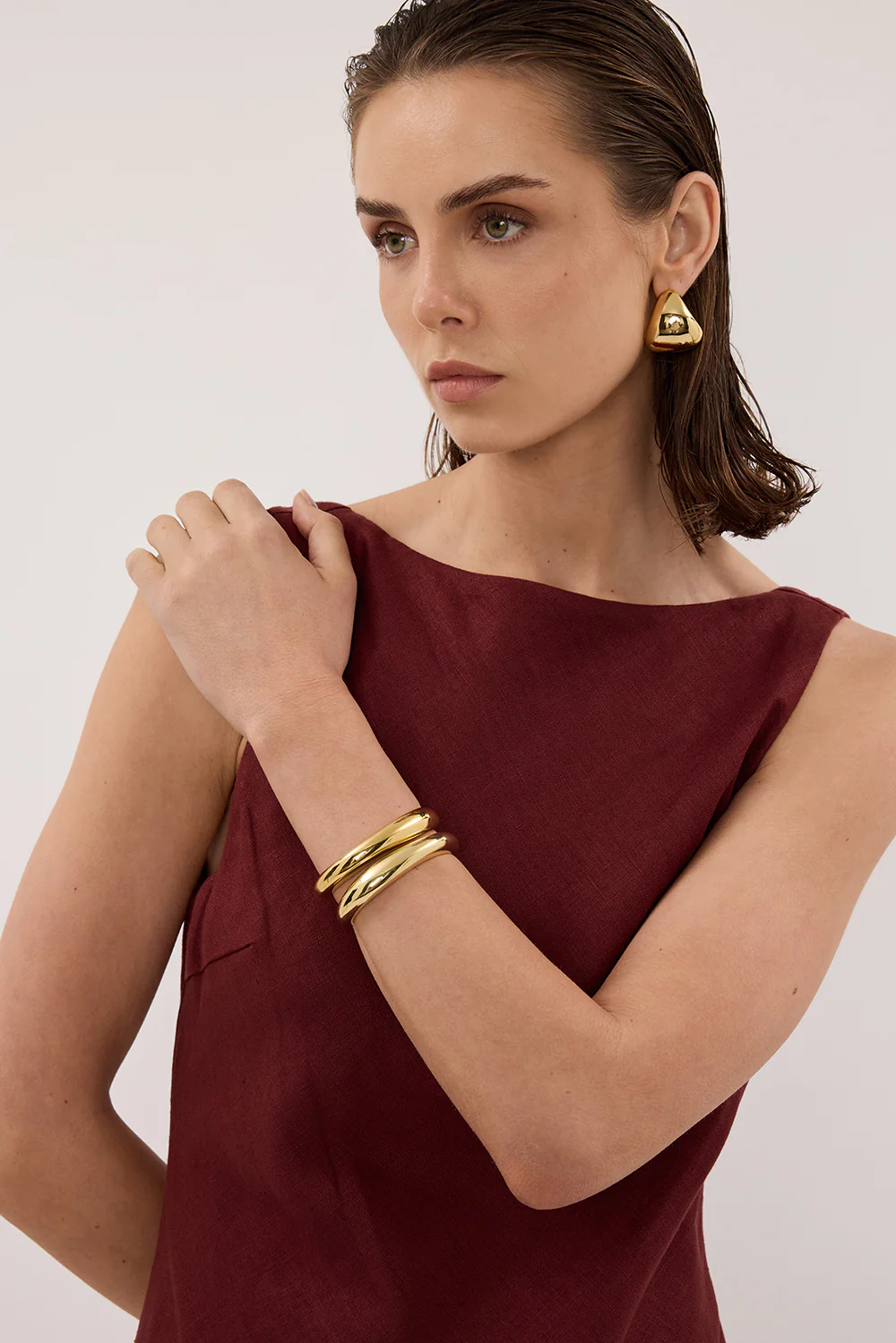 LACY SAHARA SLEEVELESS LINEN MIDI DRESS - Yukikoi