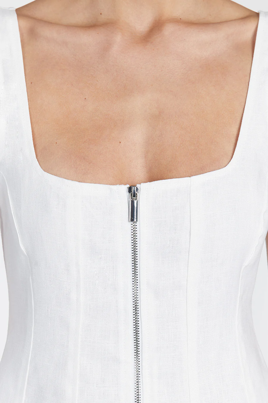 HARRIET WHITE LINEN MINI DRESS - Yukikoi