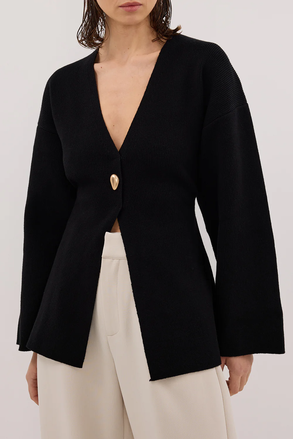 SCOUT BLACK LONG SLEEVE KNIT TOP - Yukikoi