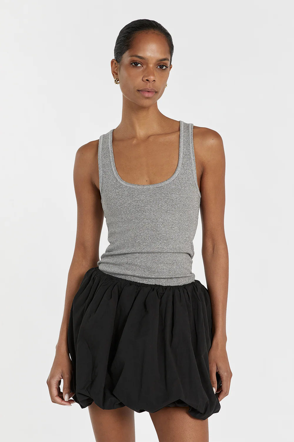 STEVIE BLACK BUBBLE MINI SKIRT - Yukikoi