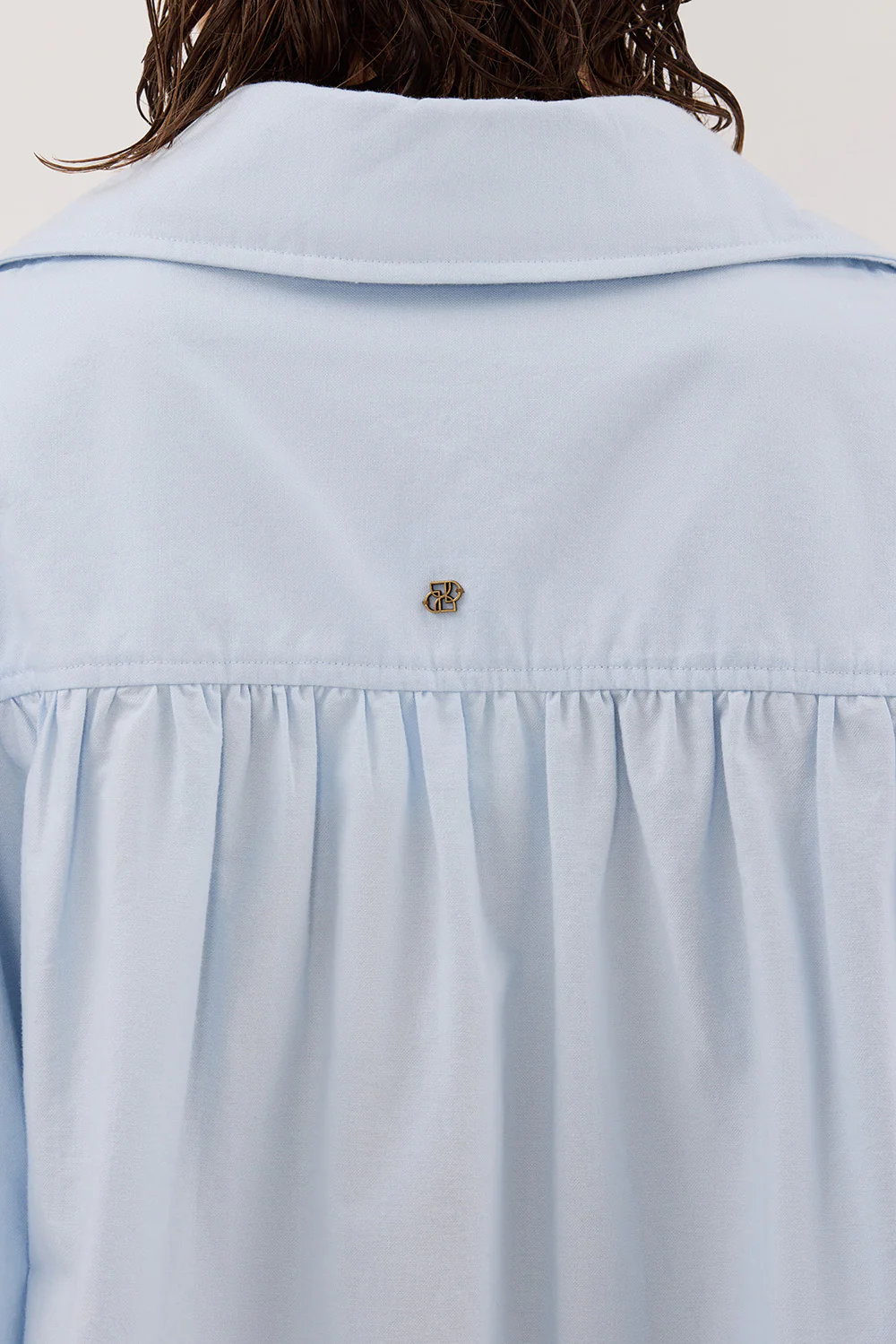 RHEA 2.0 ICE BLUE OVERSIZED COTTON SHIRT - Yukikoi