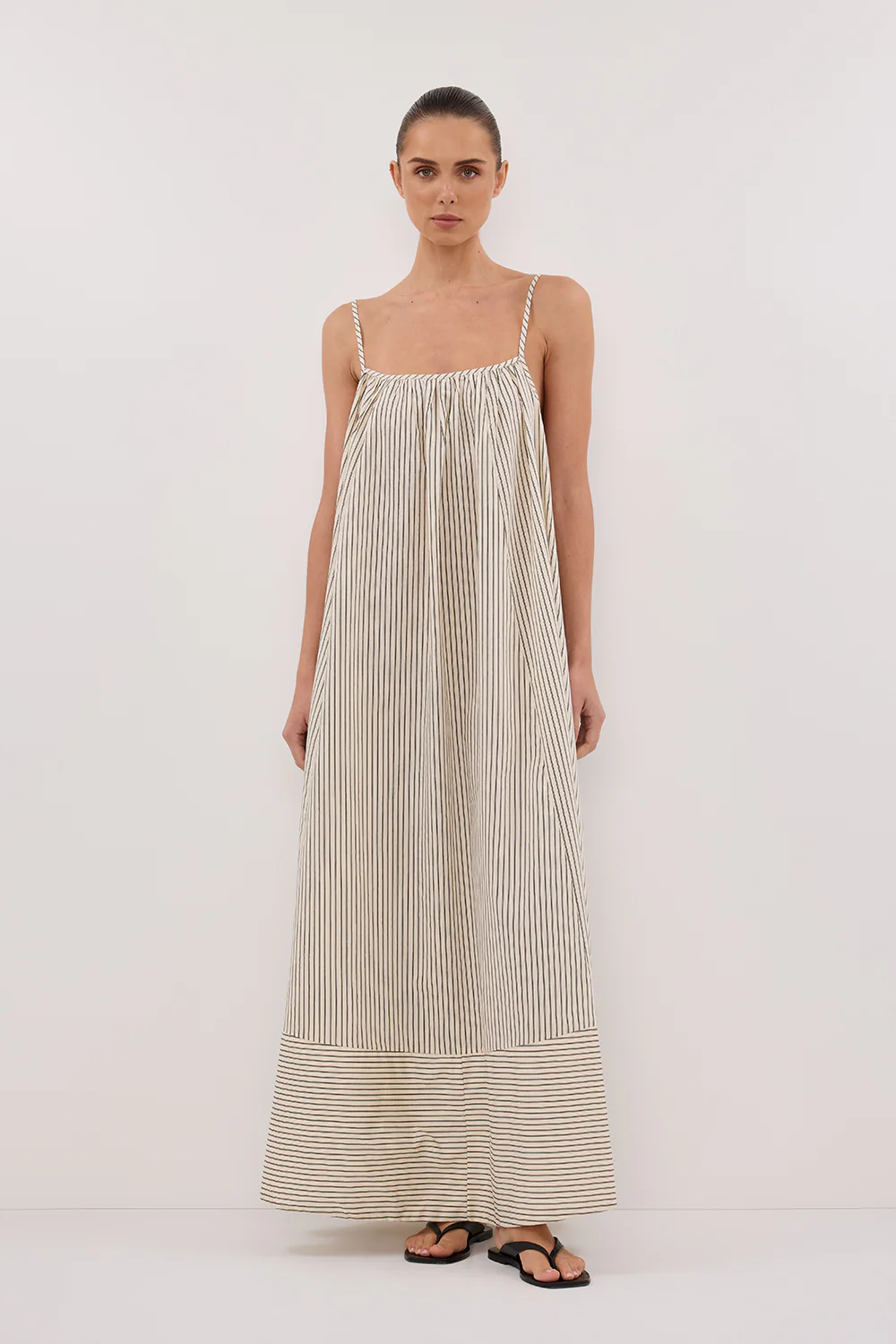 PALMA CREAM SILK BLEND MIDI DRESS - Yukikoi