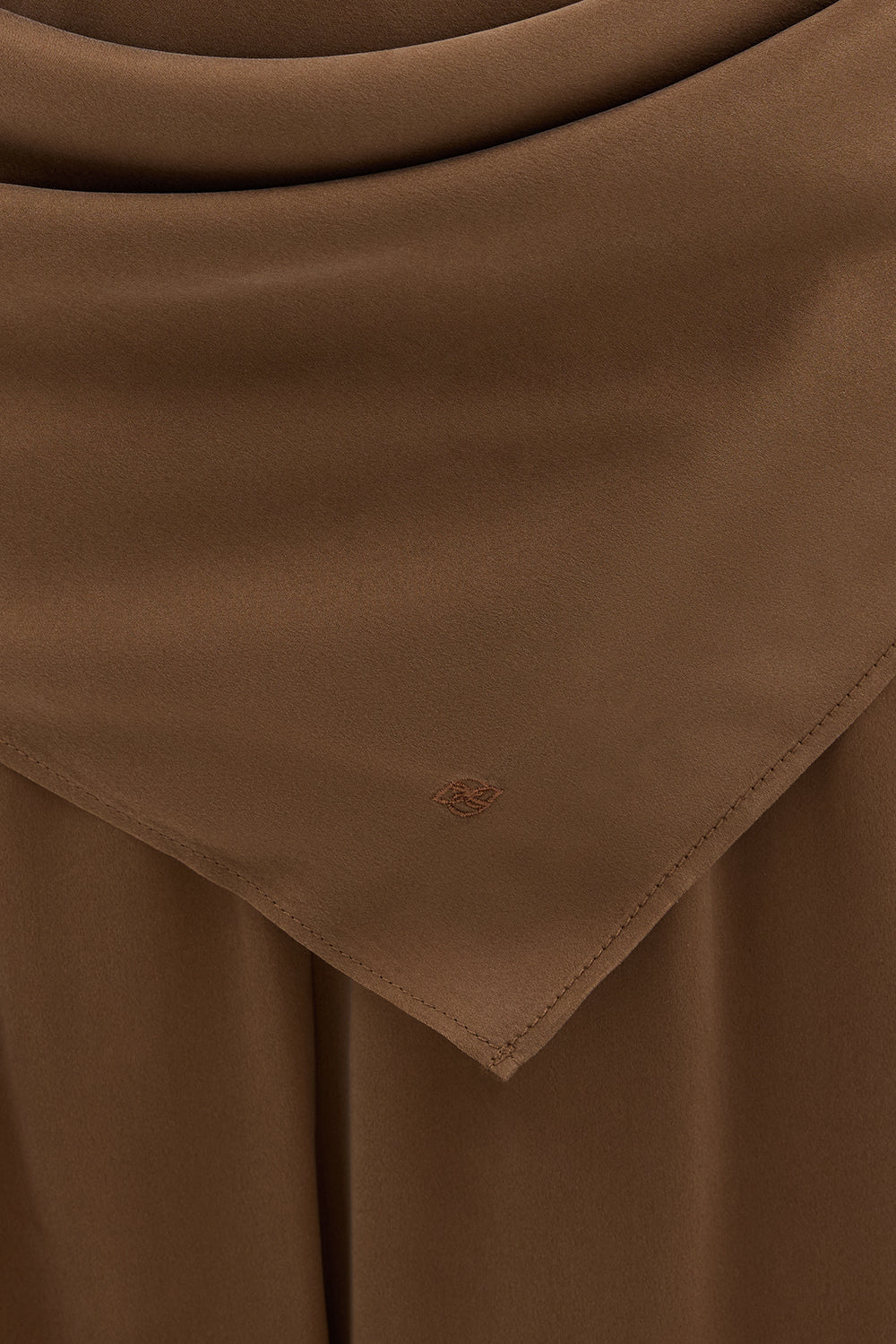 PERCY CHESTNUT SILK SCARF TOP - Yukikoi