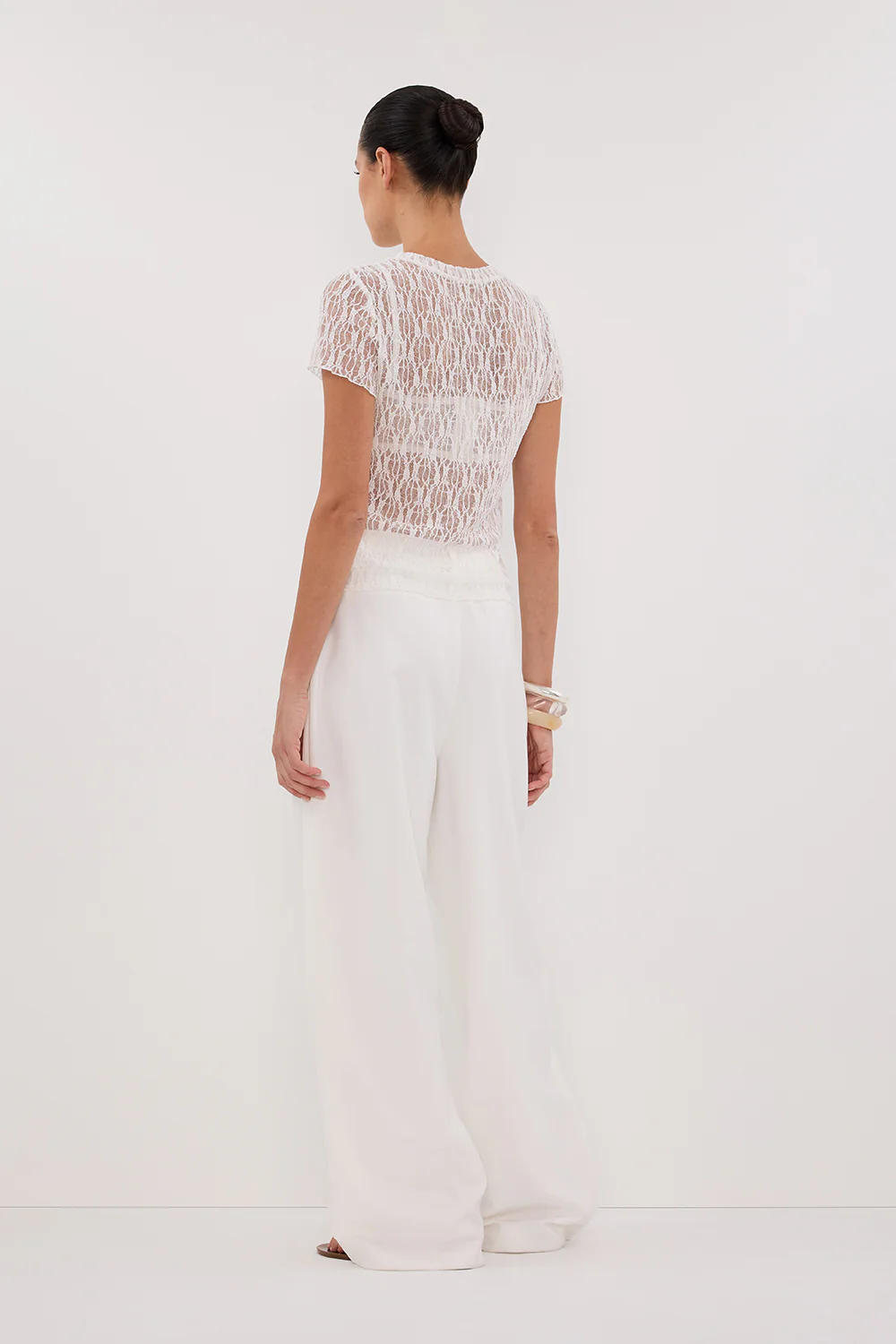 LIZZIE WHITE LACE CAP SLEEVE TOP - Yukikoi