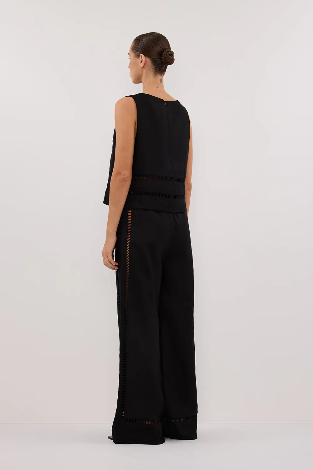 LINDSAY BLACK LINEN PANT - Yukikoi