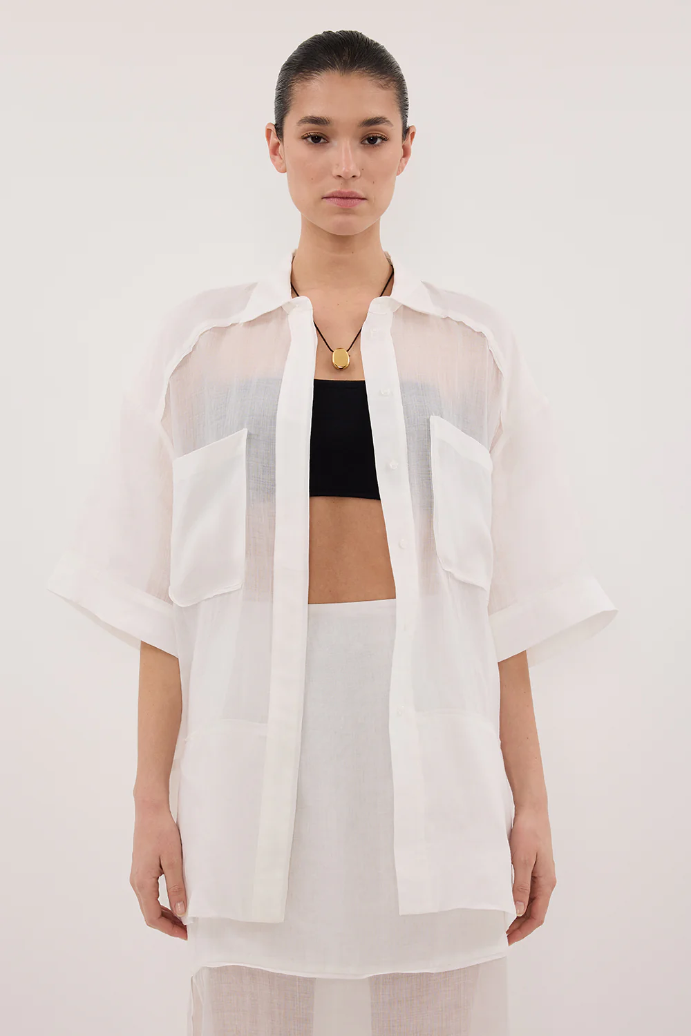 KAI WHITE RAMIE RESORT SHIRT - Yukikoi