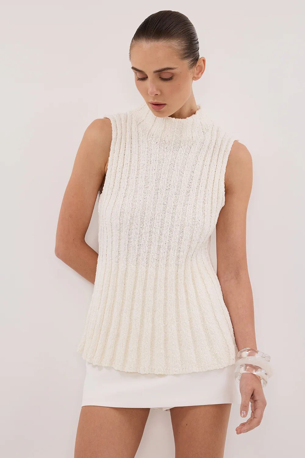 VERO OFF WHITE KNIT TOP - Yukikoi
