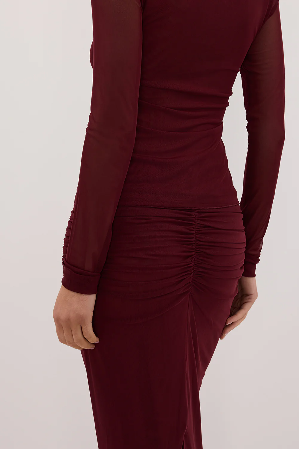 NYRA WINE COLUMN MIDI SKIRT - Yukikoi