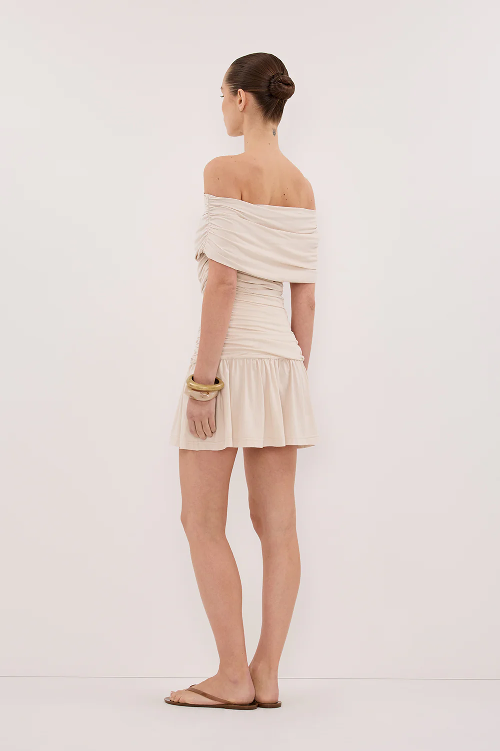 FEZ BONE OFF SHOULDER MINI DRESS - Yukikoi