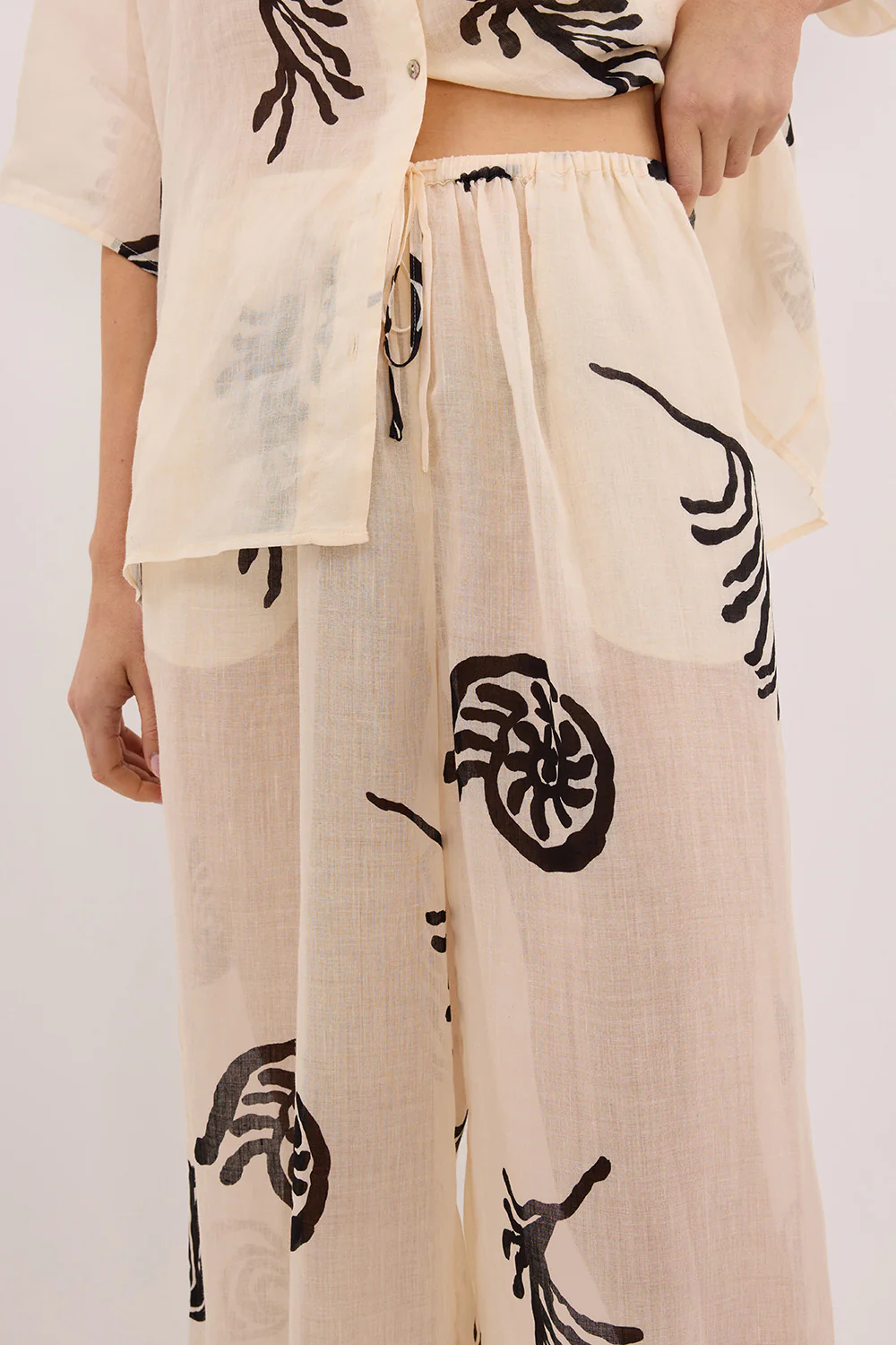 POSITANO SANDSTONE RAMIE PANT - Yukikoi