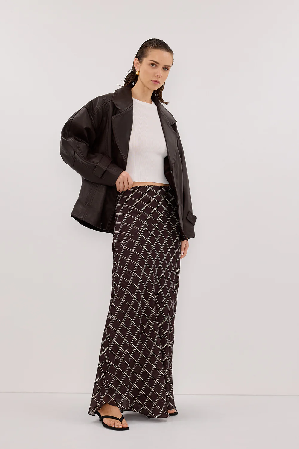 ARLINGTON CHOC MIDI SKIRT - Yukikoi