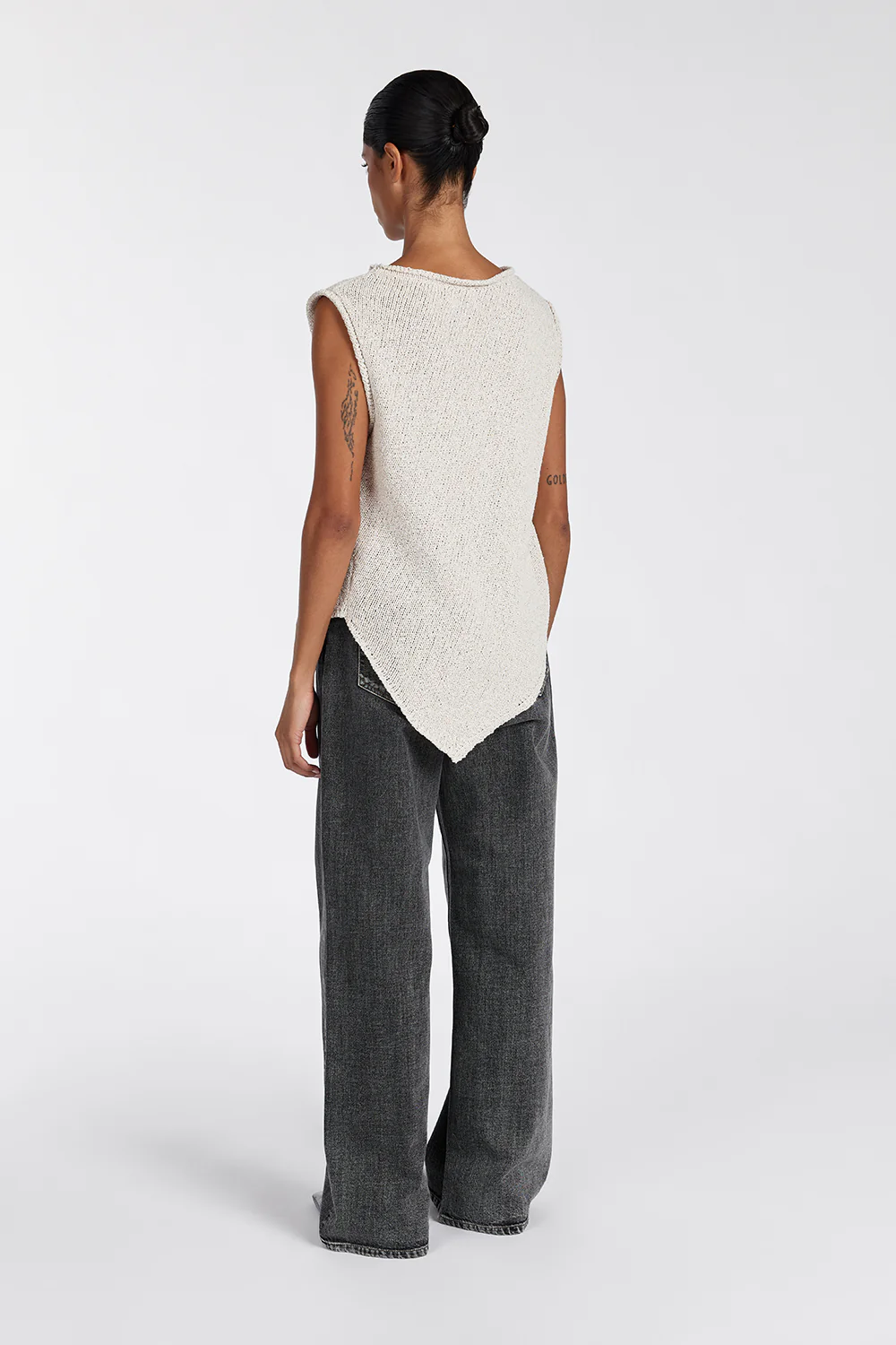 ALTHEA STONE ASYM KNIT TOP - Yukikoi