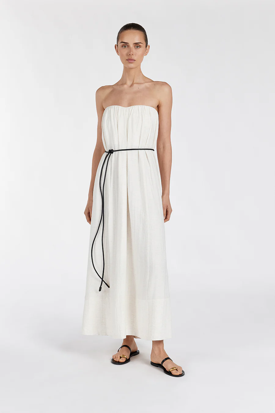 SHANIYA CREAM MARLE MIDI DRESS - Yukikoi