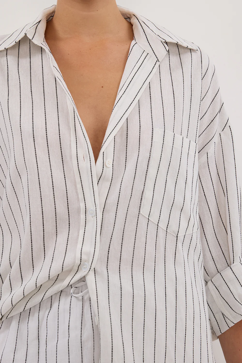 OLLIE WHITE STRIPE SHIRT - Yukikoi