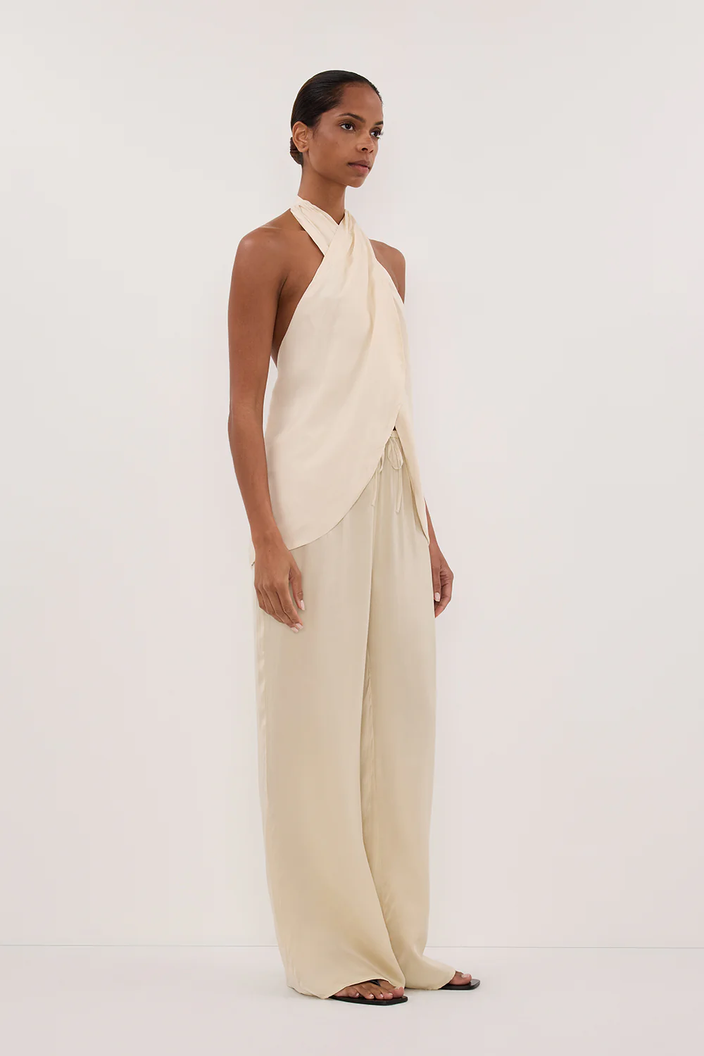 ADDIE STRAW CUPRO DRAWSTRING PANT - PRE ORDER - Yukikoi