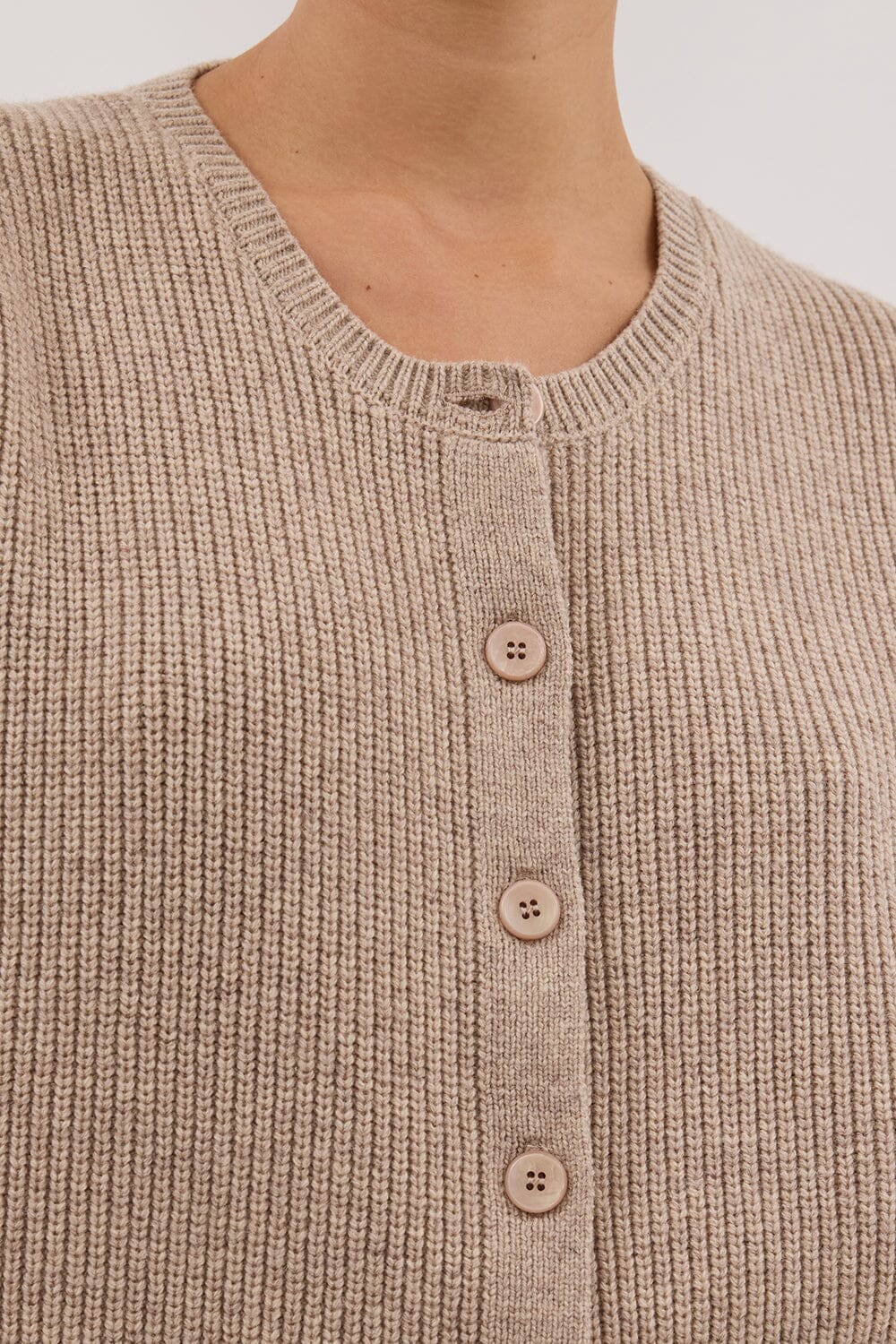 KATE OAT MARLE KNIT VEST - Yukikoi