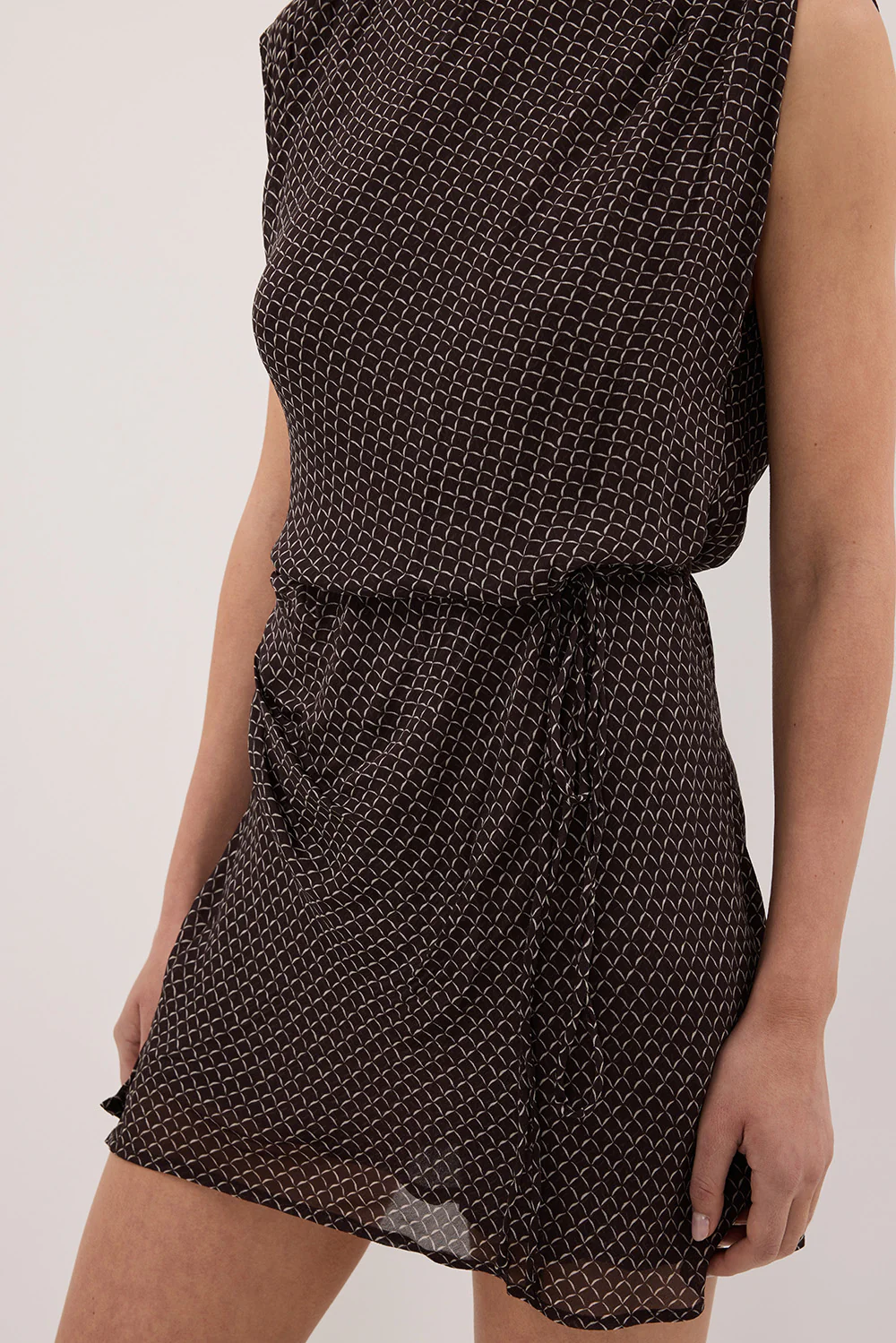 TIA CHOC MICRO CHECK MINI DRESS - Yukikoi