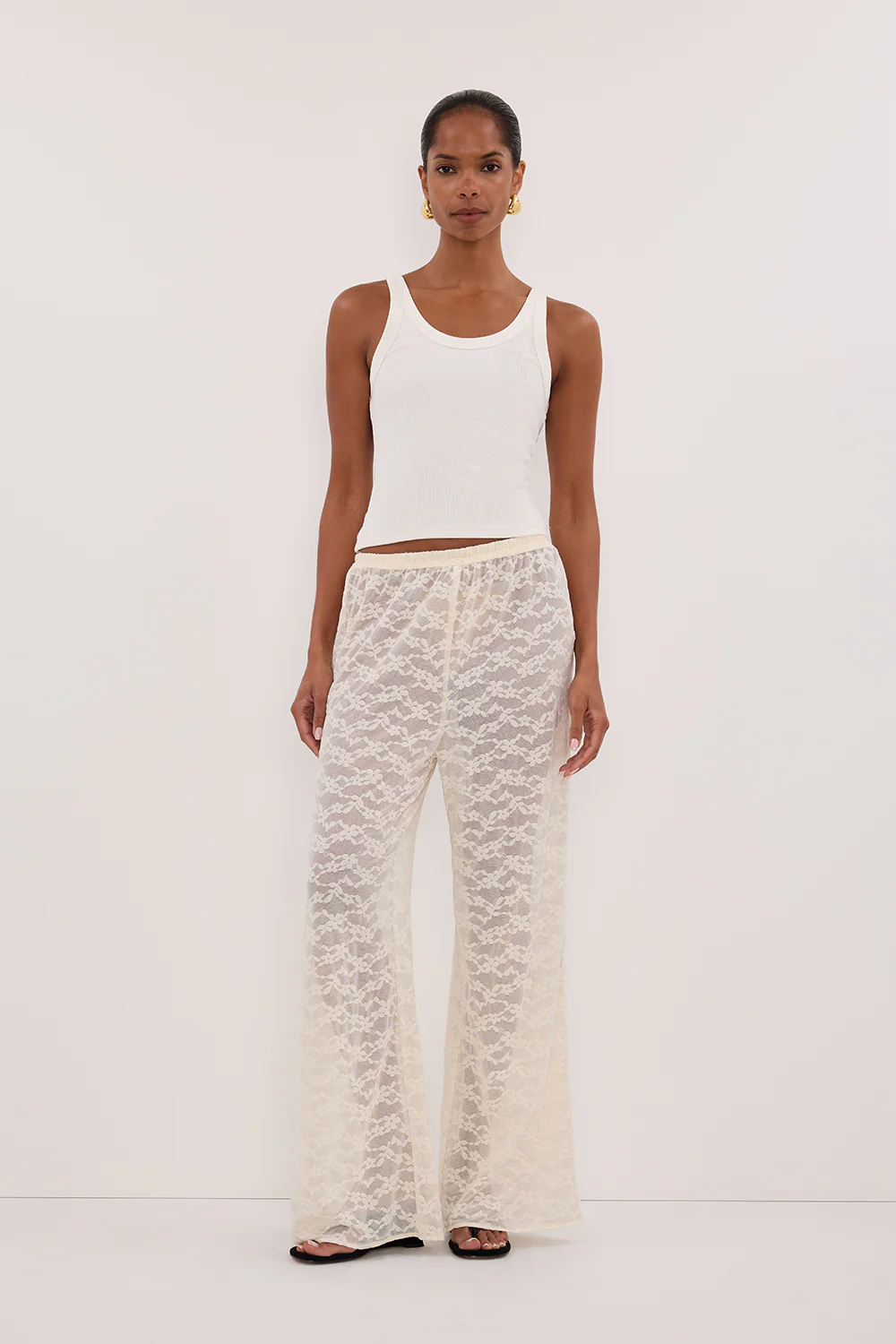 BELLE CREAM LACE PANT - Yukikoi