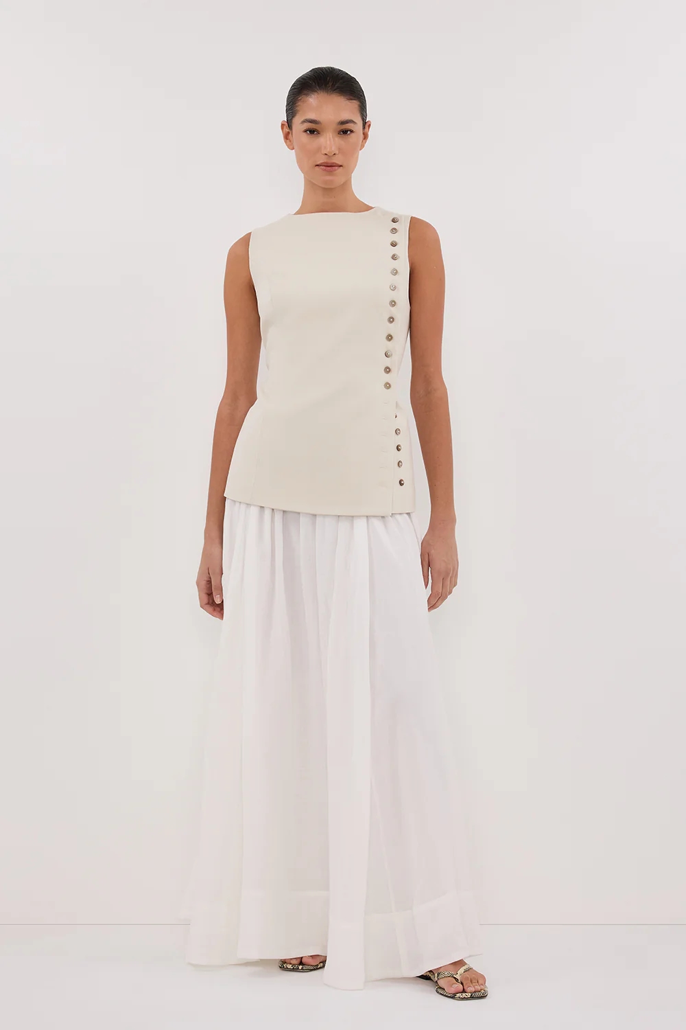 REN PLASTER SIDE BUTTON VEST - Yukikoi